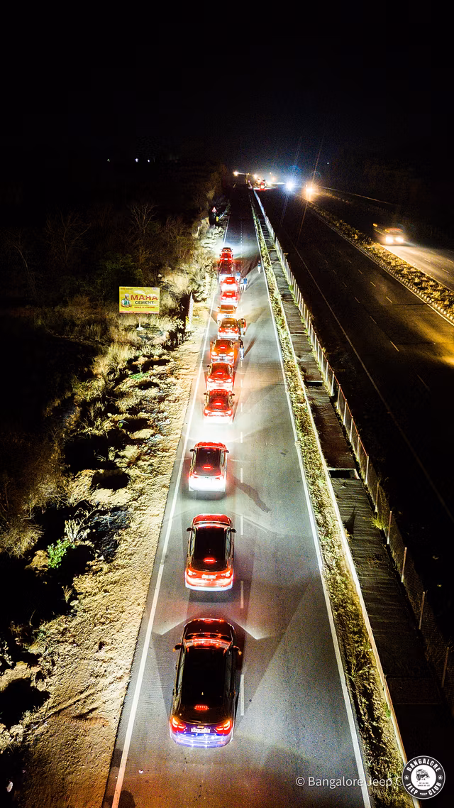 Bangalore Jeep Club's Night Trail to Rasta Cafe