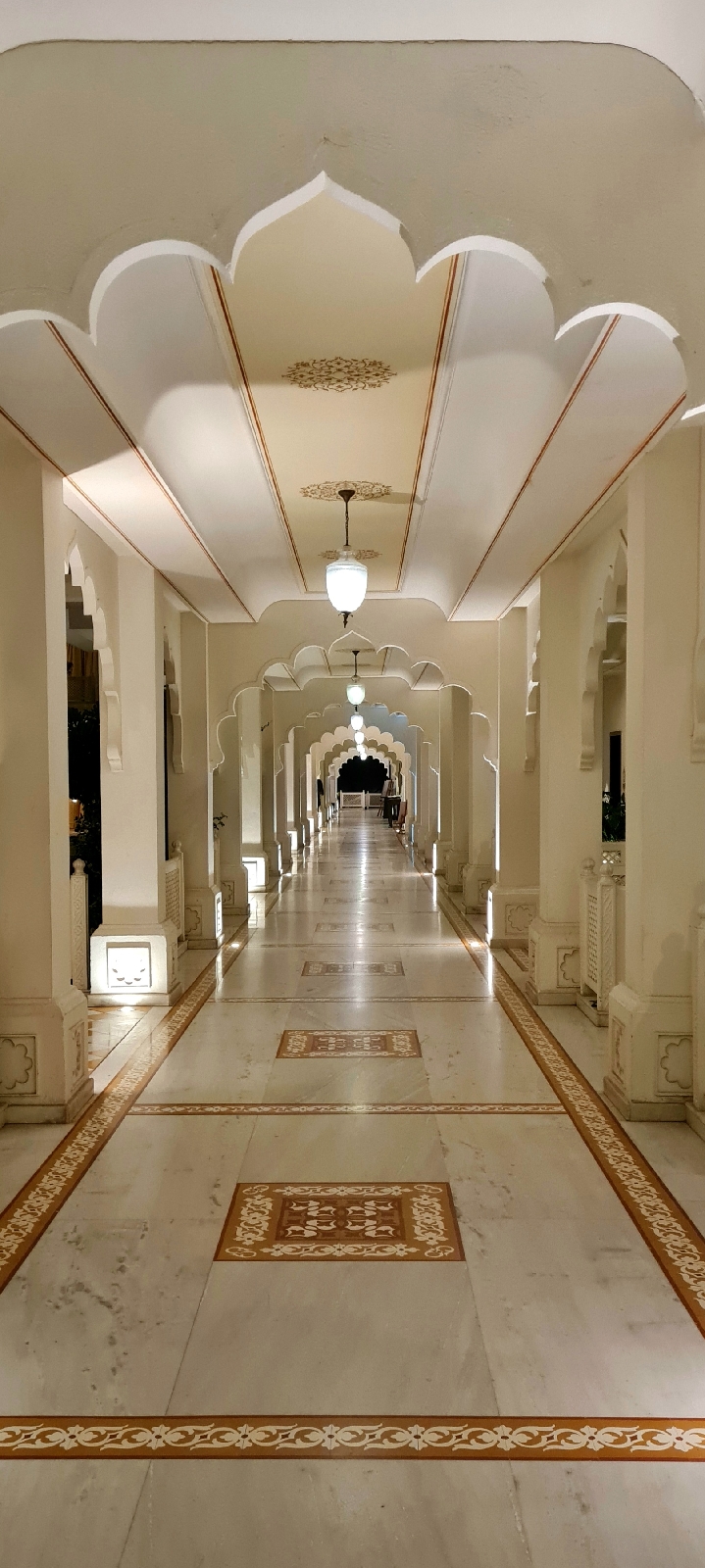Beautiful marble laid designed corridor took us to our rooms.