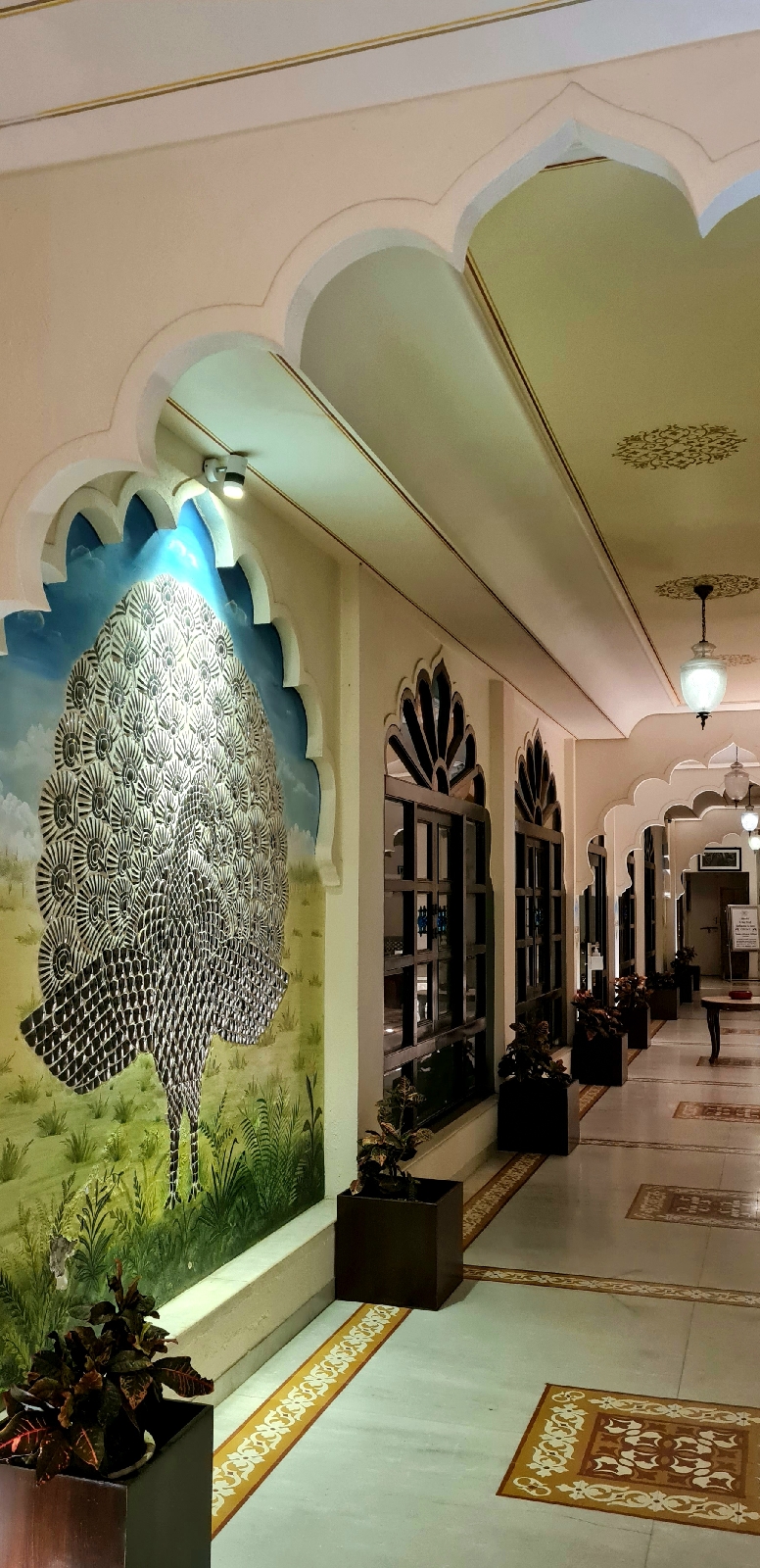 The wooden glass door takes you to the Indoor sports room and to the Swimming pool