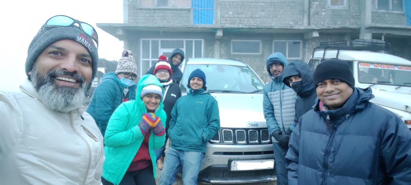 Missus was super happy about reaching Sandakphu..!! This is her first time in Himalayas