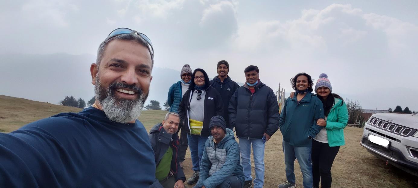 Me @ Meghma Monastery with my Jeep in the background