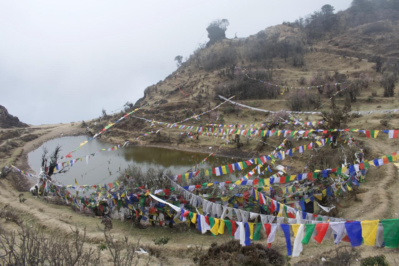The crew, halted for engine to cool down.