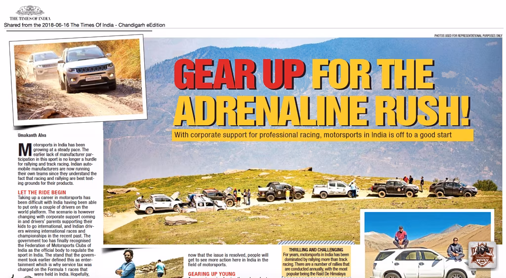 Jeeper Kunal's Jeep Featured in TOI